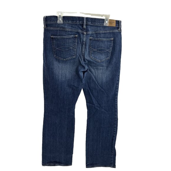 Abercrombie & Fitch Womens Size 12 Emma Fit Jeans Blue Denim Straight Leg Pants - Picture 4 of 6